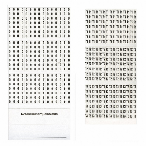 3M SPB-01 Pre-printed Wire Marker Book, 5 Pk | AB9LDZ 2DUC1