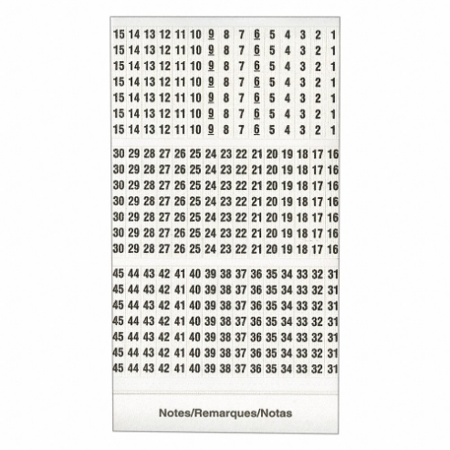 3M SPB-03 Pre-printed Wire Marker Book, 5 Pk | AB9LEB 2DUC3