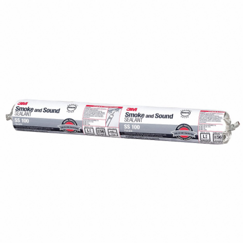 Smoke and Acoustical Sealant, Caulk, White, Elastomeric
