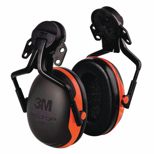 Hard Hat Mounted Ear Muffs, 21dB, Orange