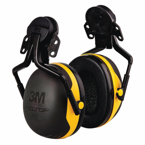 Ear Muffs, Hard Hat-Mounted Earmuff, Passive, 24 dB NRR, Dielectric, Foam/Polyurethane/PVC