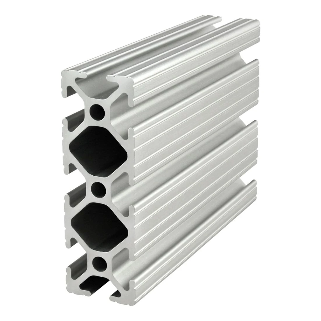 Extrusion, 8 Open T-Slot, 145 Inch Length, 1 Inch Width, Aluminum, Clear