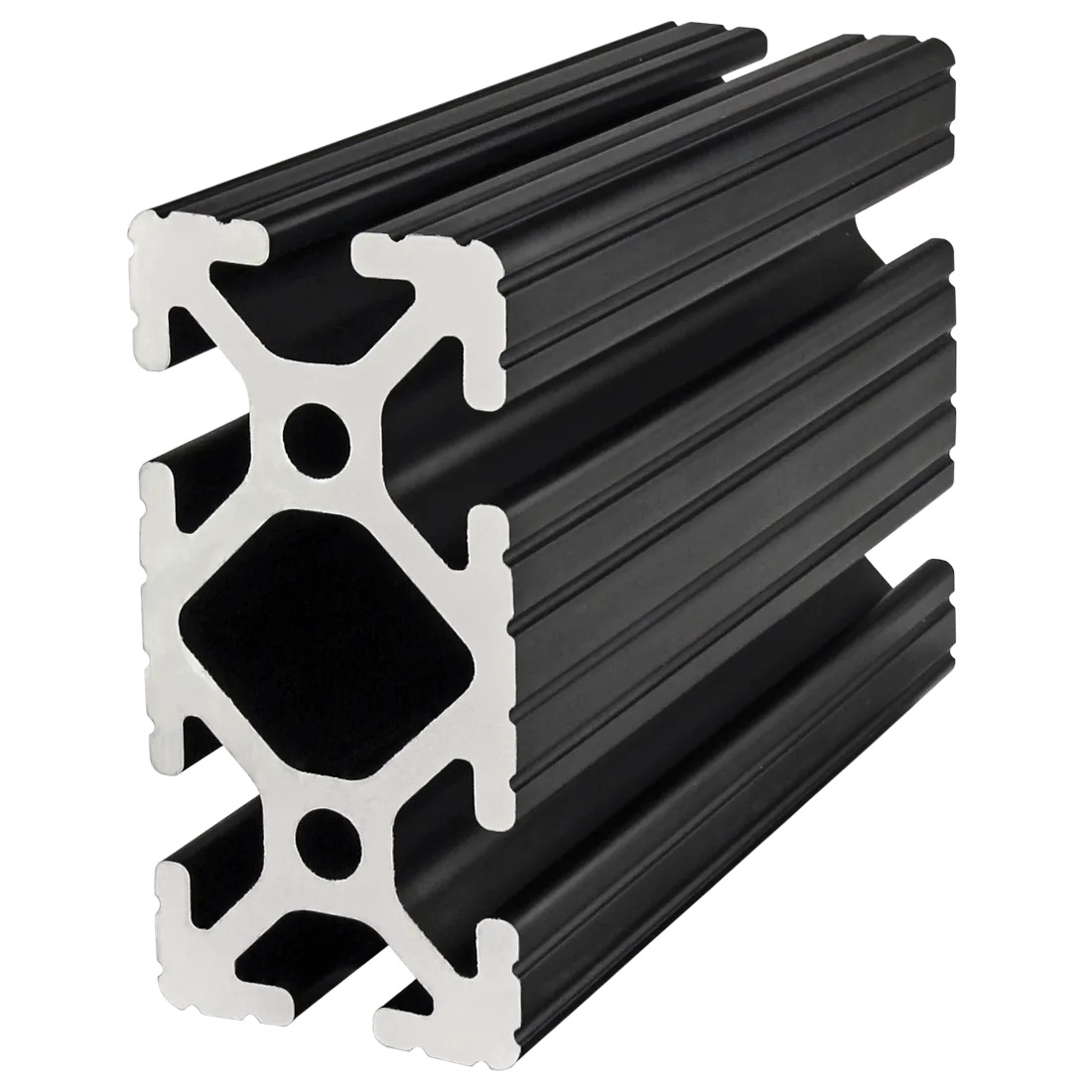 80/20 1530-BLACK-145 Extrusion, 6 Open T-Slot, 145 Inch Length, Aluminum, Black | AF8ZTY 29NZ70