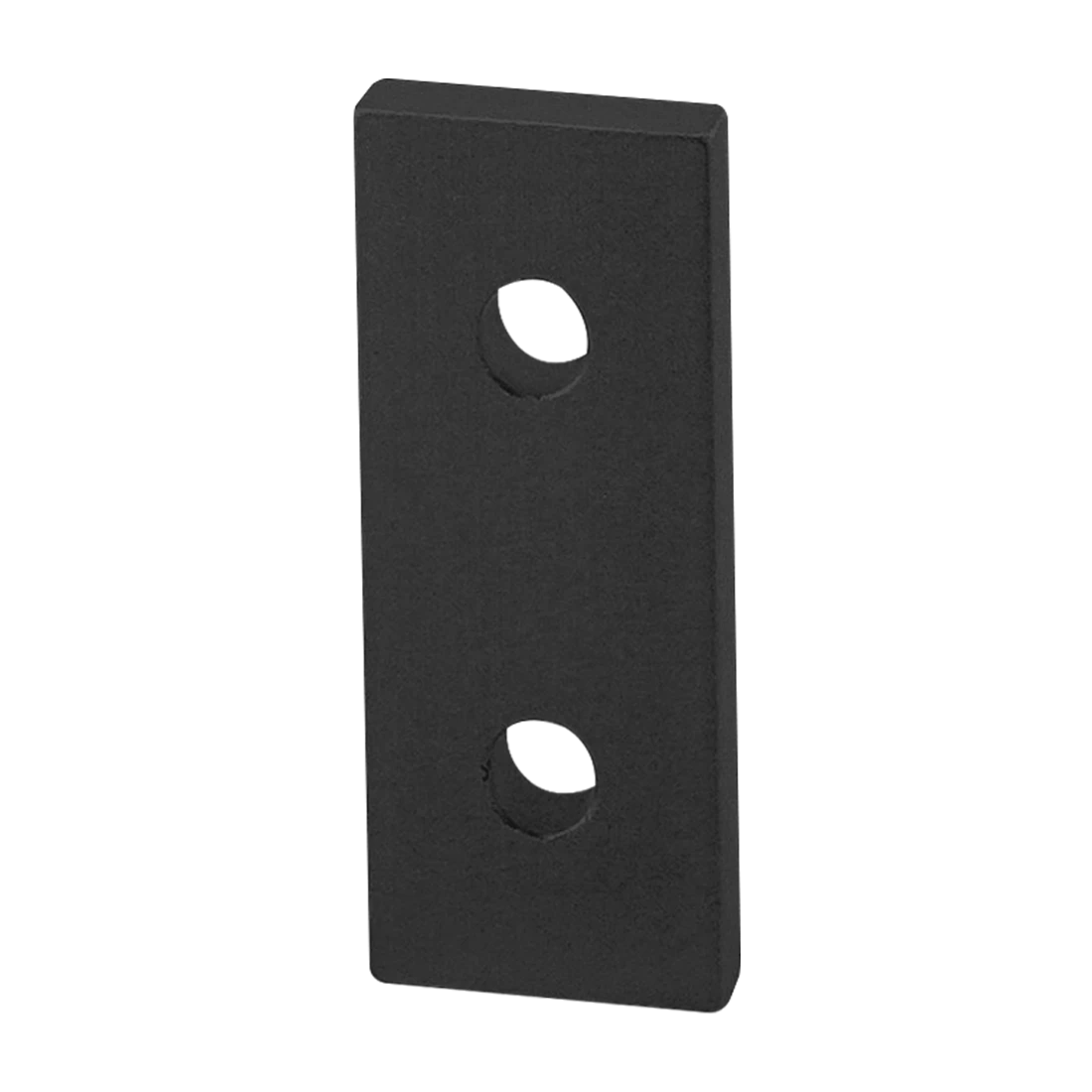 80/20 4107-BLACK Flat Plate, Straight, 2 Hole, 3/16 x 7/8 x 2 Inch Size, Aluminum, Black | AF8ZVV 29PA16