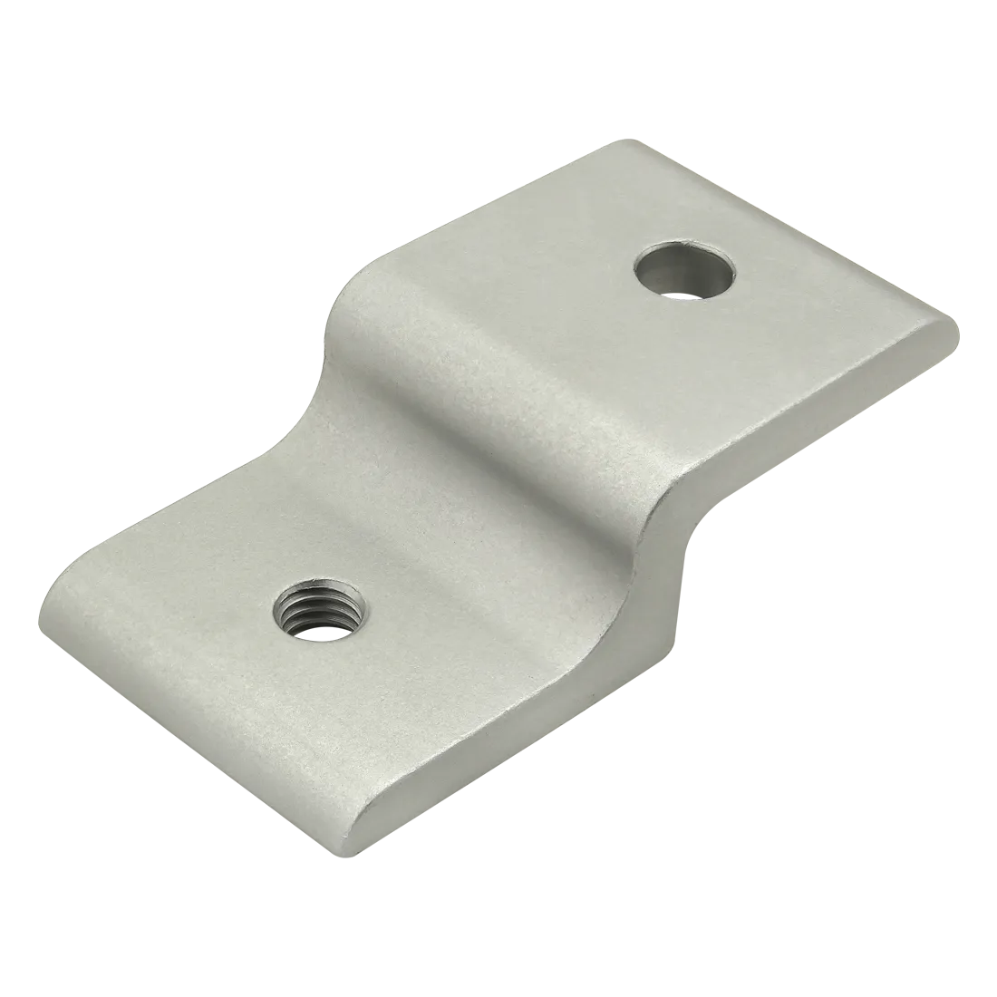 Panel Retainer, Narrow, 1-1/2 Inch Length, Aluminum, Clear