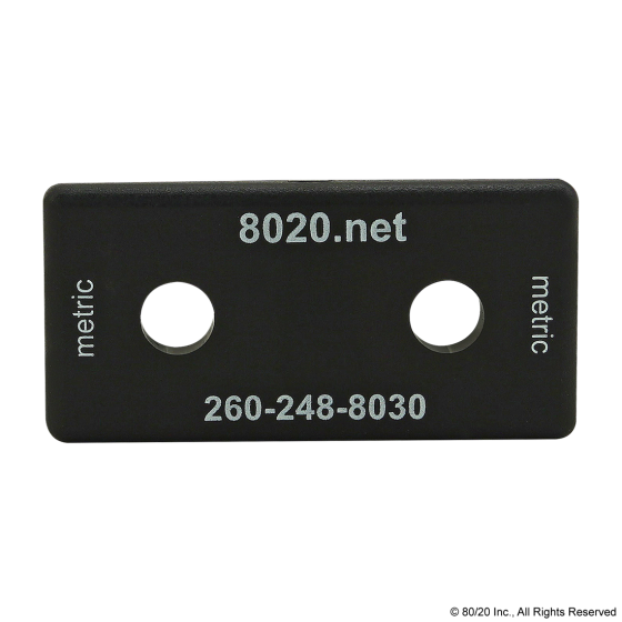 80/20 25-2025-2 End Cap, 50mm x 3mm x 25mm, ABS, Black | AE4EVA 5JRE7