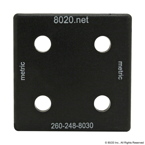 80/20 25-2028-2 End Cap, 50mm x 3mm x 50mm, ABS, Black | AE4EVH 5JRF4
