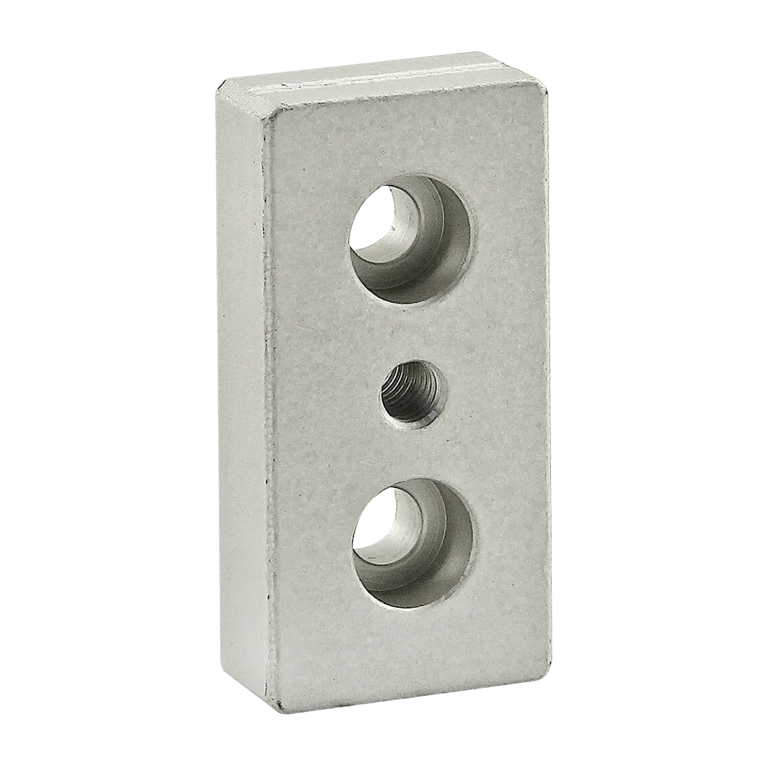 80/20 25-2128 Center Tap Base Plate, 25mm x 50mm, Aluminum, Clear | AE4EWZ 5JRK2