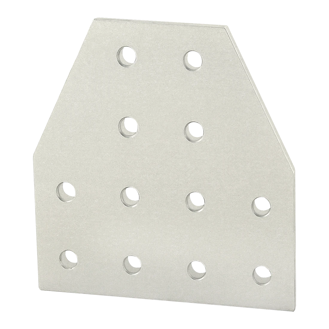 80/20 4125 Tee Flat Plate, 12 Hole, 3/16 x 4 x 4 Inch Size, Aluminum, Clear | AE4FAA 5JRV2