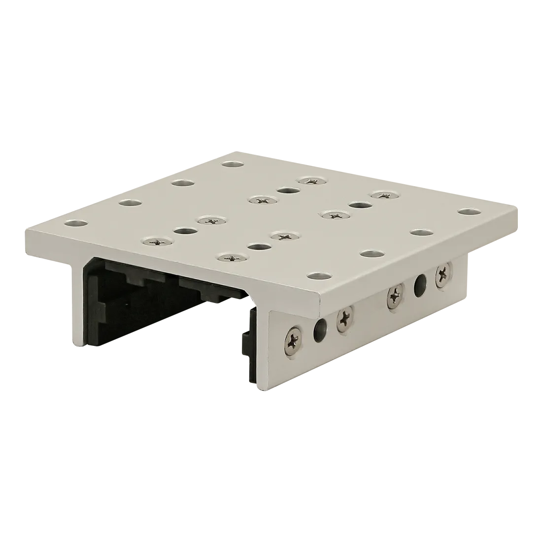 Linear Bearing With Brake Hole, 4 Slot, 100mm Length, Aluminum