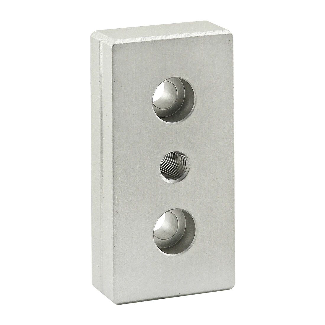 80/20 40-2130 Center Tap Base Plate, 40mm x 80mm, Aluminum, Clear | AE4EXB 5JRK4