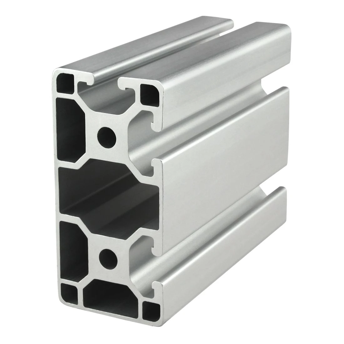 Extrusion, Lite, 3 Adjacent Open T-Slot, 4m Length, Aluminum, Clear