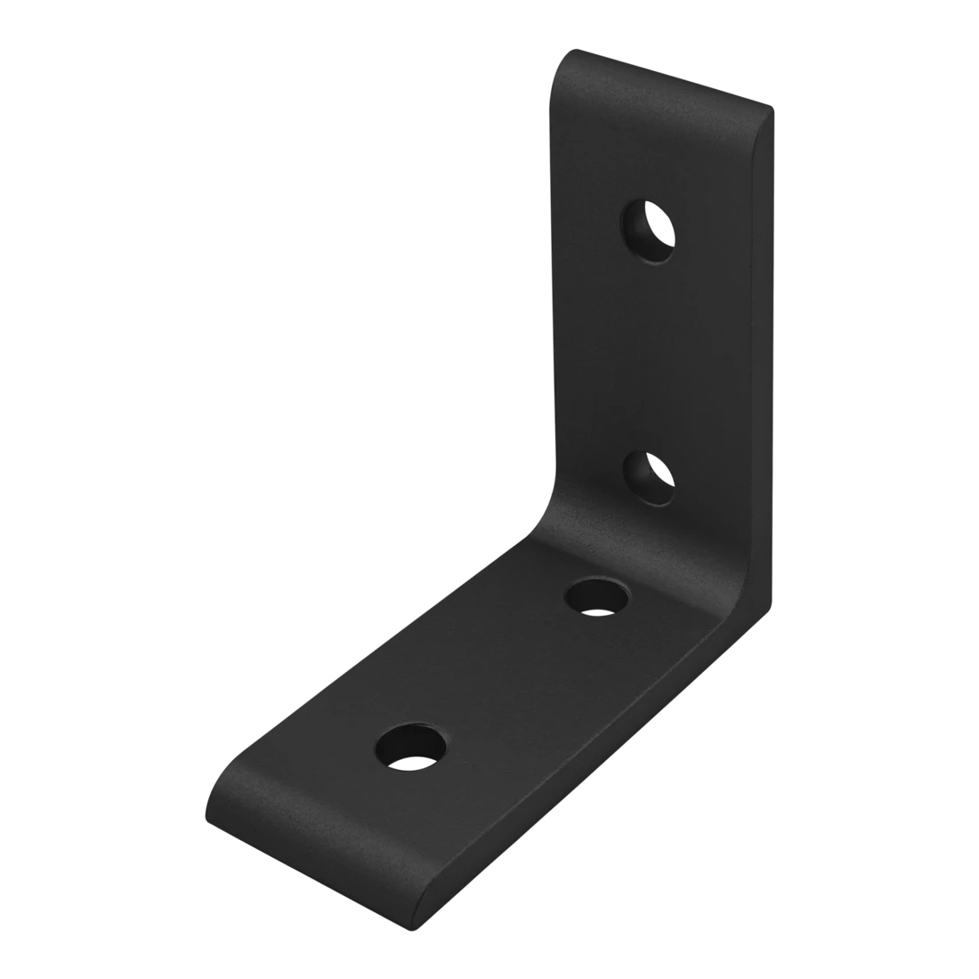 80/20 4301-BLACK Inside Corner Bracket, 4 Hole, Aluminum, Black | AF8ZVG 29PA04