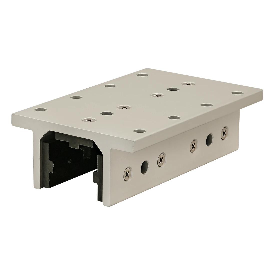 Linear Bearing With Brake Hole, 3 Slot, 160mm x 103.2mm x 50.1mm, Aluminum