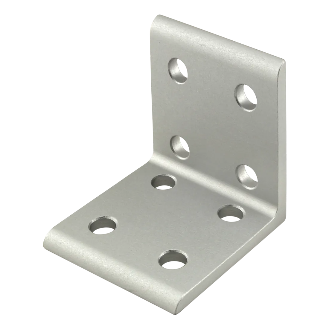 80/20 4114 Inside Corner Bracket, 8 Hole, 2 x 1-7/8 x 2 Inch Size, Aluminum, Clear | AC3BPT 2RCW2