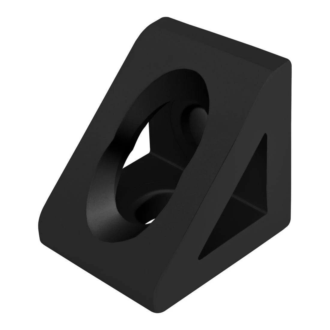80/20 4132-BLACK Gusseted Inside Corner Bracket, 1 x 7/8 x 1 Inch Size, Aluminum, Black | AF8ZVH 29PA05