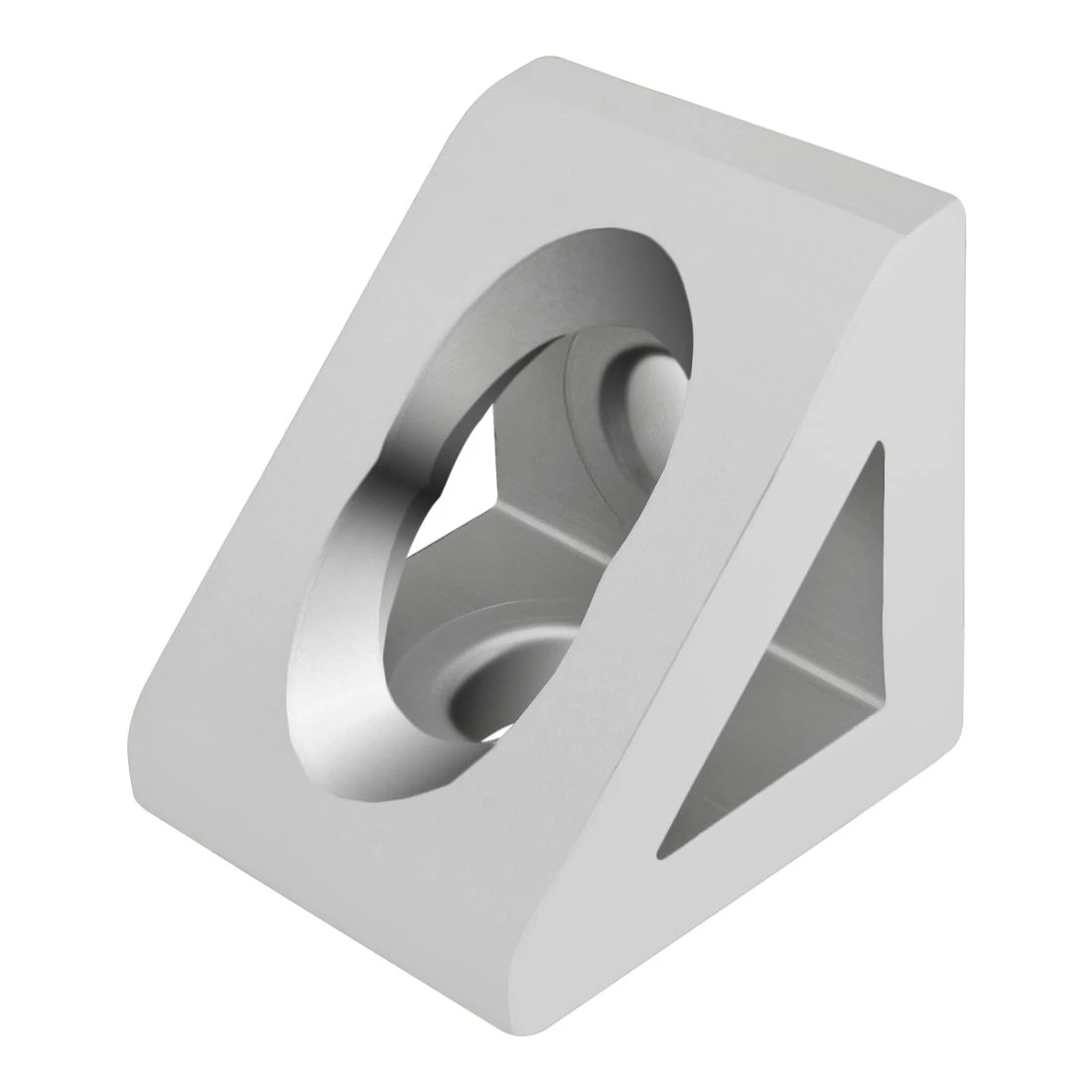 80/20 4132 Gusseted Inside Corner Bracket, 1 x 7/8 x 1 Inch Size, Aluminum, Clear | AE4FAC 5JRV4