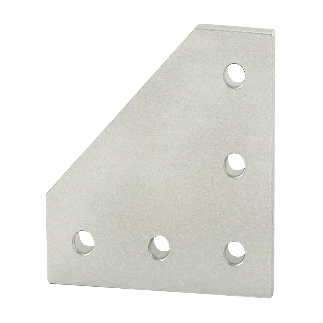 80/20 4151 Flat Plate, 90 Deg., 5 Hole, 3/16 x 3 x 3 Inch Size, Aluminum, Clear | AC3BQD 2RCX3