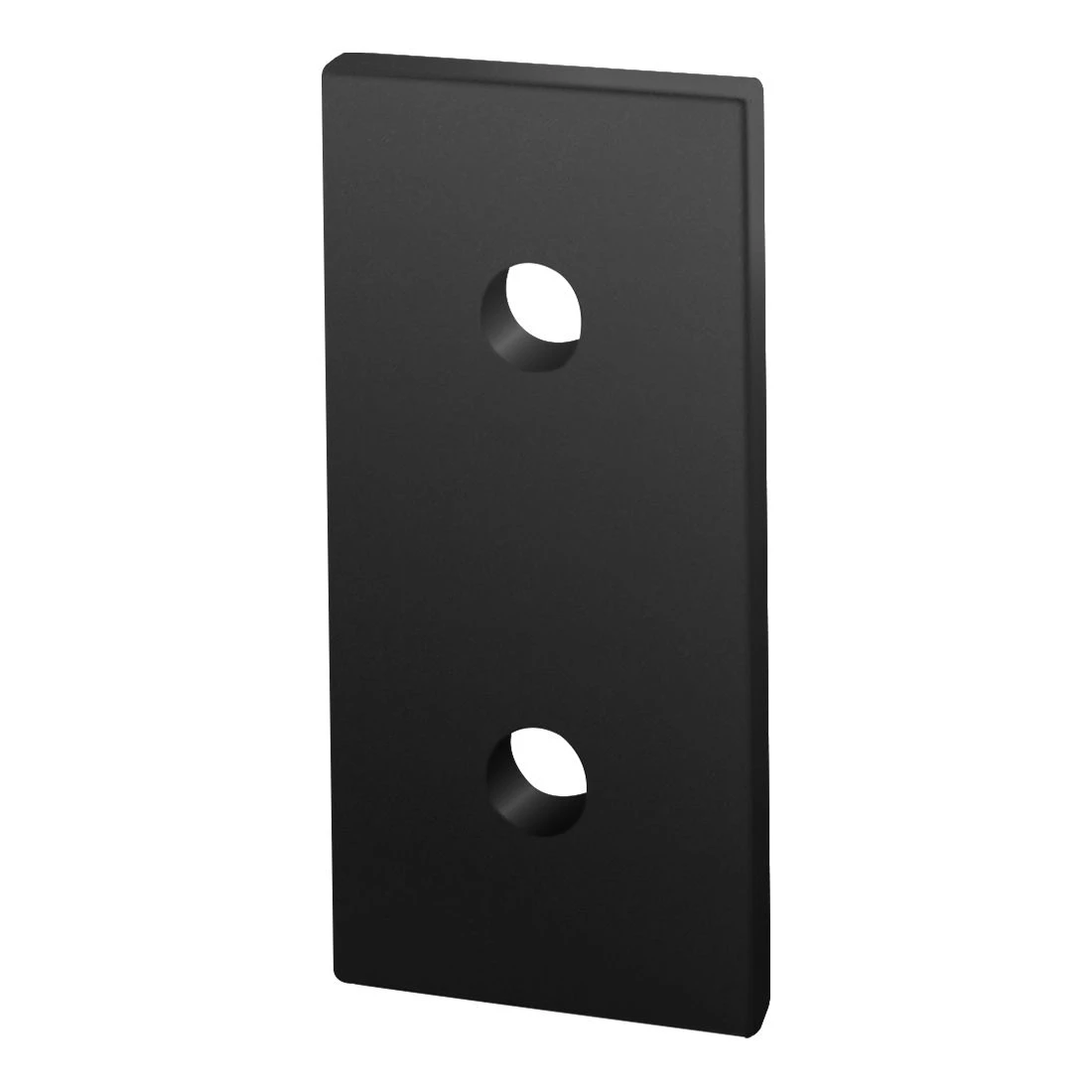 80/20 4307-BLACK Flat Plate, Straight, 2 Hole, 1/4 x 1-1/2 x 3 Inch Size, Aluminum, Black | AF8ZVP 29PA11