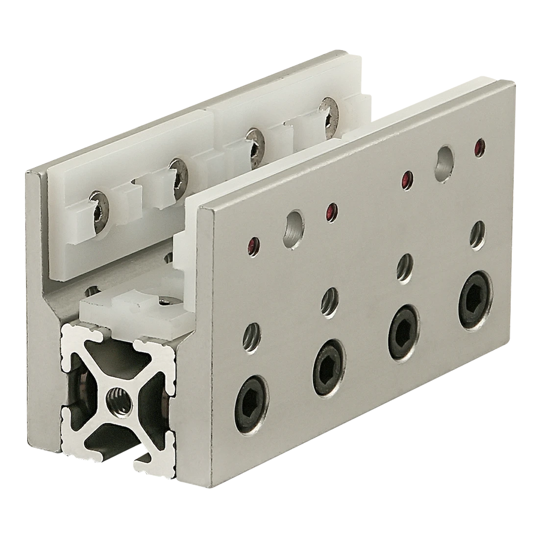 80/20 6732 UniBearing, Single Long, 4 x 2-1/16 x 1-5/8 Inch Size, Aluminum, Clear | AC3BMM 2RCN5