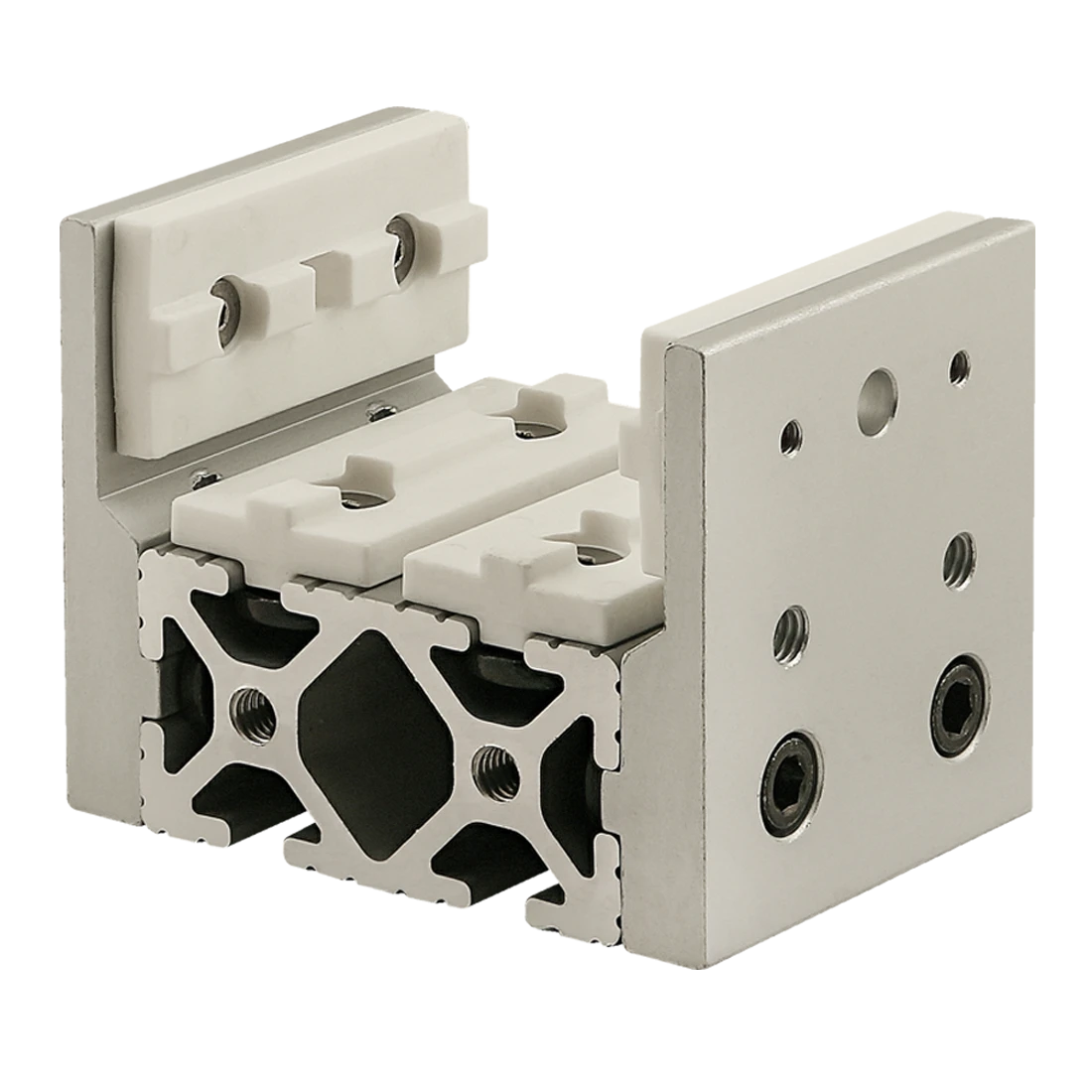 80/20 6871 UniBearing, Single Short, 2-53/64 x 3-1/8 x 4 Inch Size, Aluminum, Clear | AC3BMQ 2RCN8