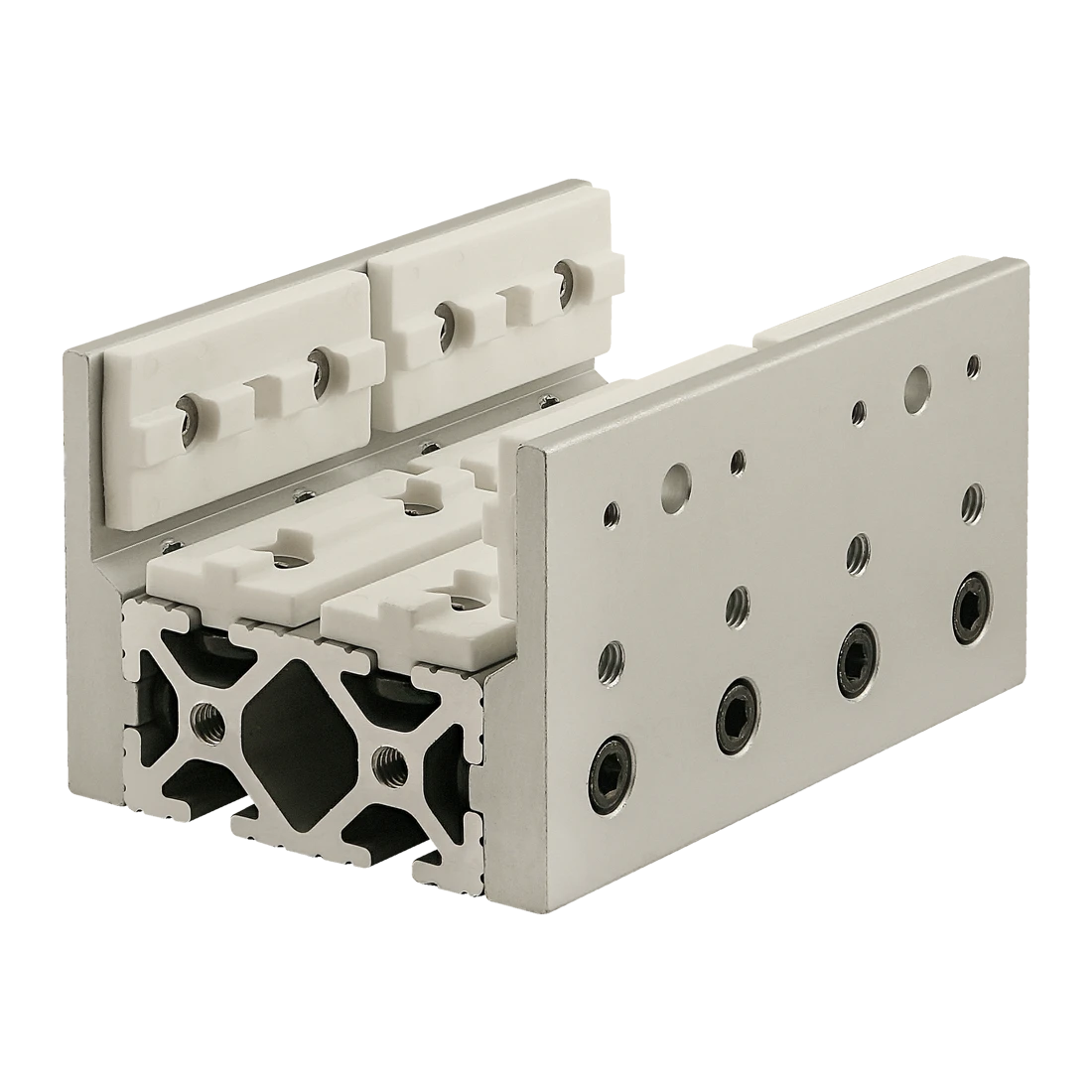 80/20 6874 UniBearing, Single Long, 6 x 3-1/8 x 4 Inch Size, Aluminum, Clear | AC3BMT 2RCP1