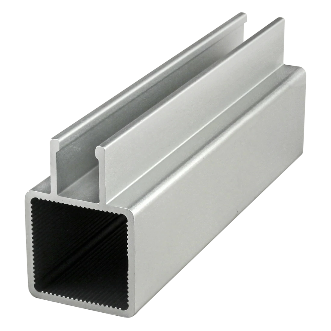 Tube Profile, Quick Frame, Double Flange On One Side, 72 Inch Length, Aluminum, Clear