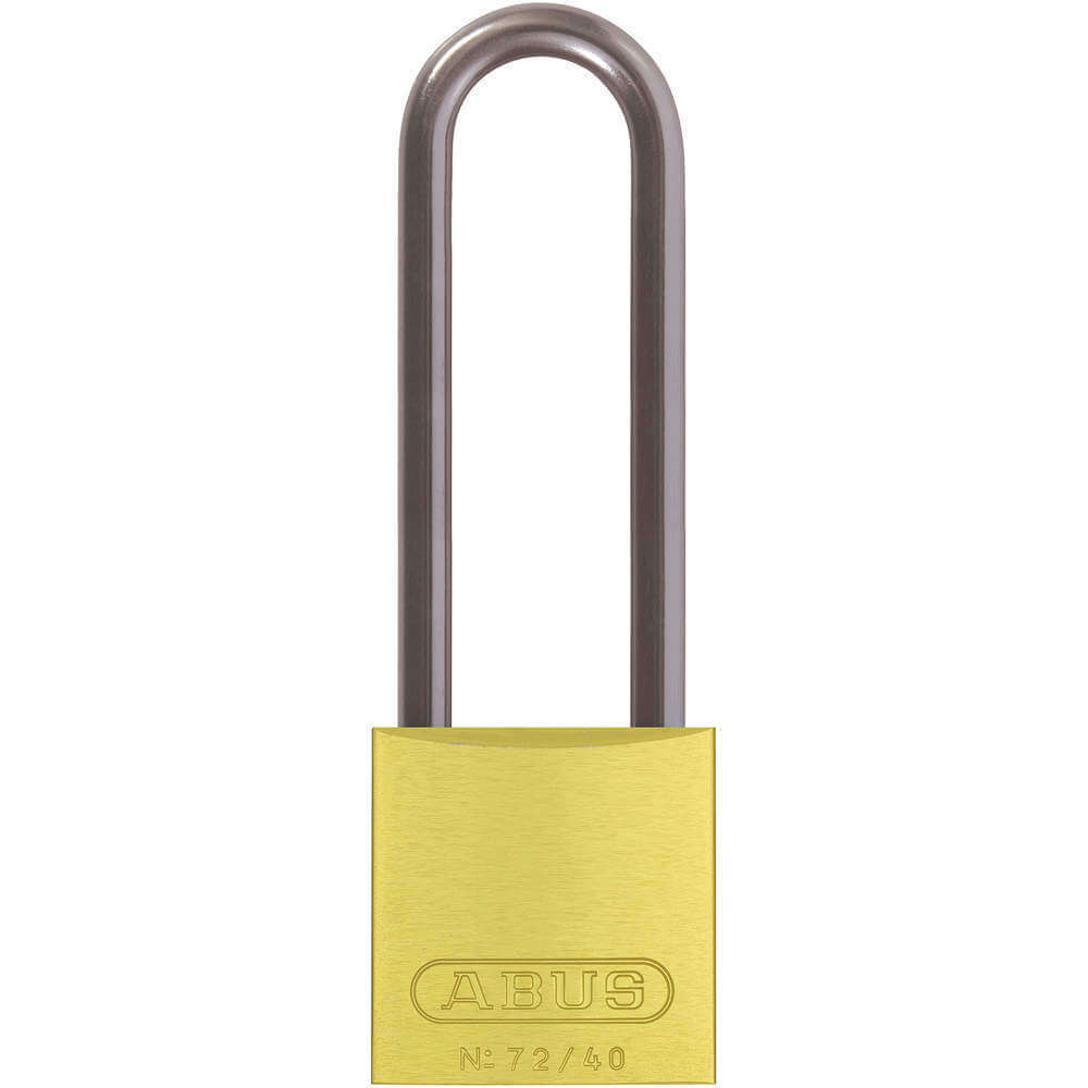 ABUS 72 HB/40-75 KD Yellow Lockout Padlock Keyed Different Yellow 1/4 Inch Diameter | AE6PZN 5UKL7