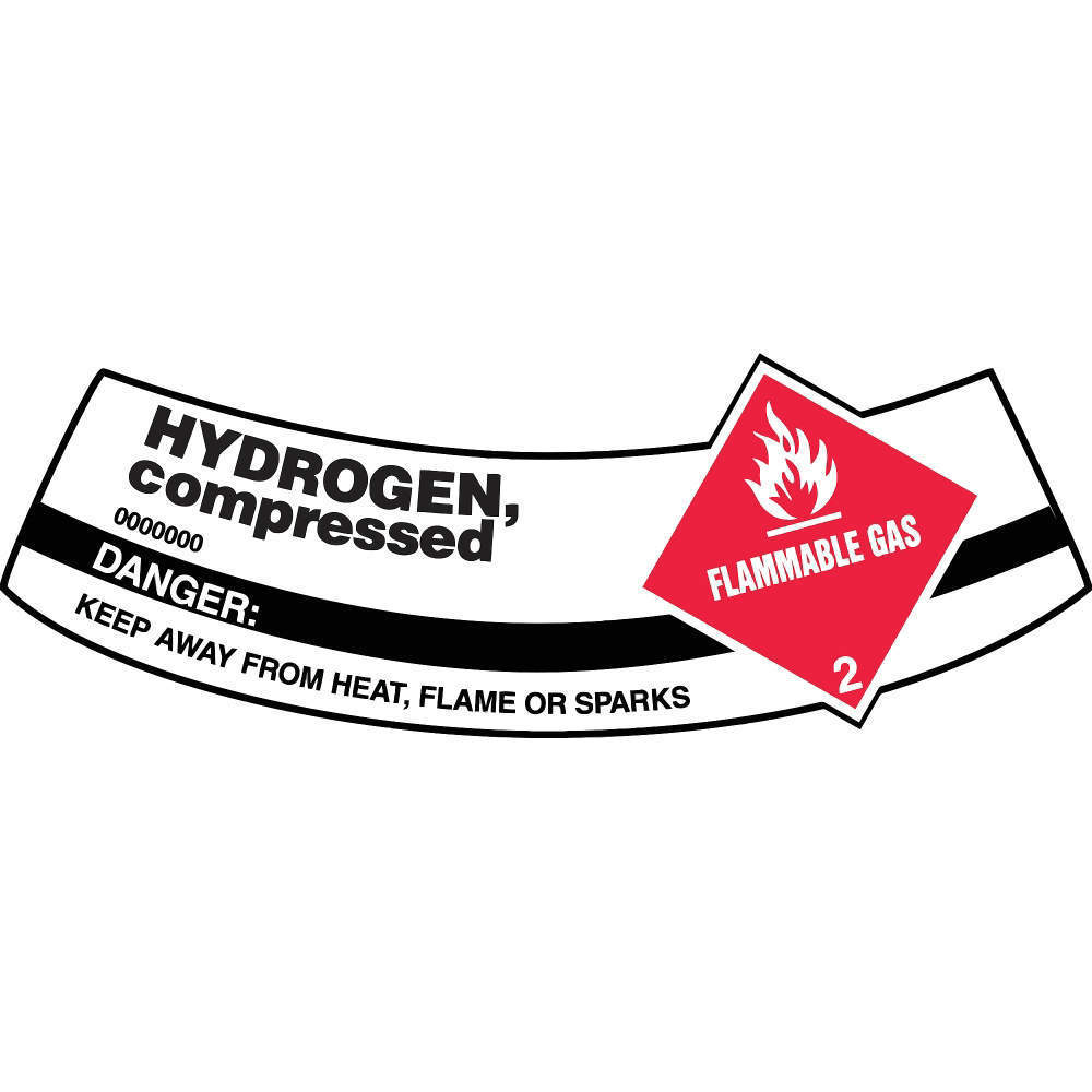 ACCUFORM SIGNS MCSLHYR Cylinder Label Vinyl 5-1/4 x 2 Inch Hydrogen | AC6VCX 36J766