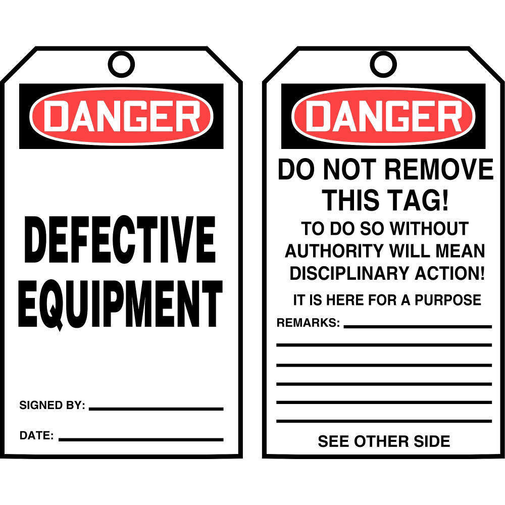 ACCUFORM SIGNS TAR102 Danger Tag By The Roll 6-1/4 x 3 - Pack Of 100 | AD4TLQ 43Z183