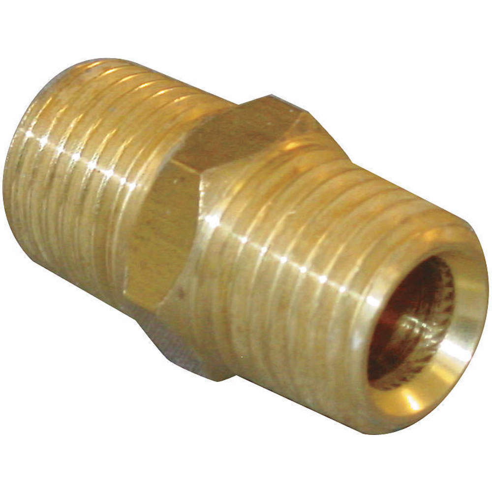 Hex Nipple Brass 1/8 Inch Bsp x Npt