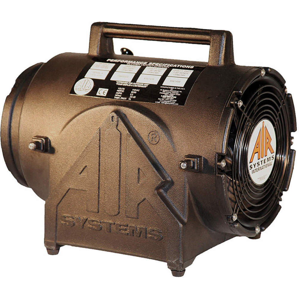 AIR SYSTEMS INTERNATIONAL CVF-8X220 Explosion Proof Axial Fan, 220V AC, 50-60 Hz, 8 Inch Size, Black Plastic | AG9YUC 23LJ24