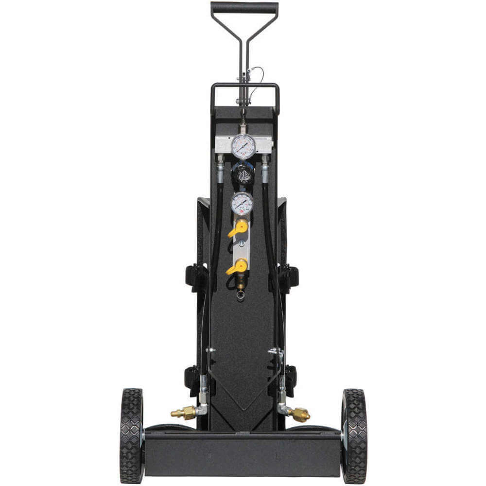 Two Cylinder Air Cart, 4500 PSI, With 2 Outlet Manifold, Hand Tight Nut