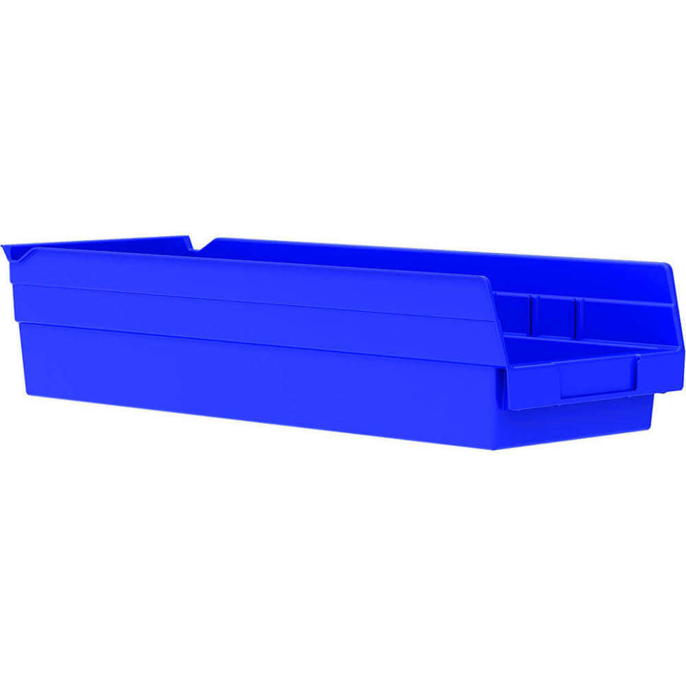 AKRO-MILS 30138BLUE Shelf Bin, 17-7/8 Inch Length, 6-5/8 Inch Width, 4 Inch Height, Blue | AE6ZEA 5W845