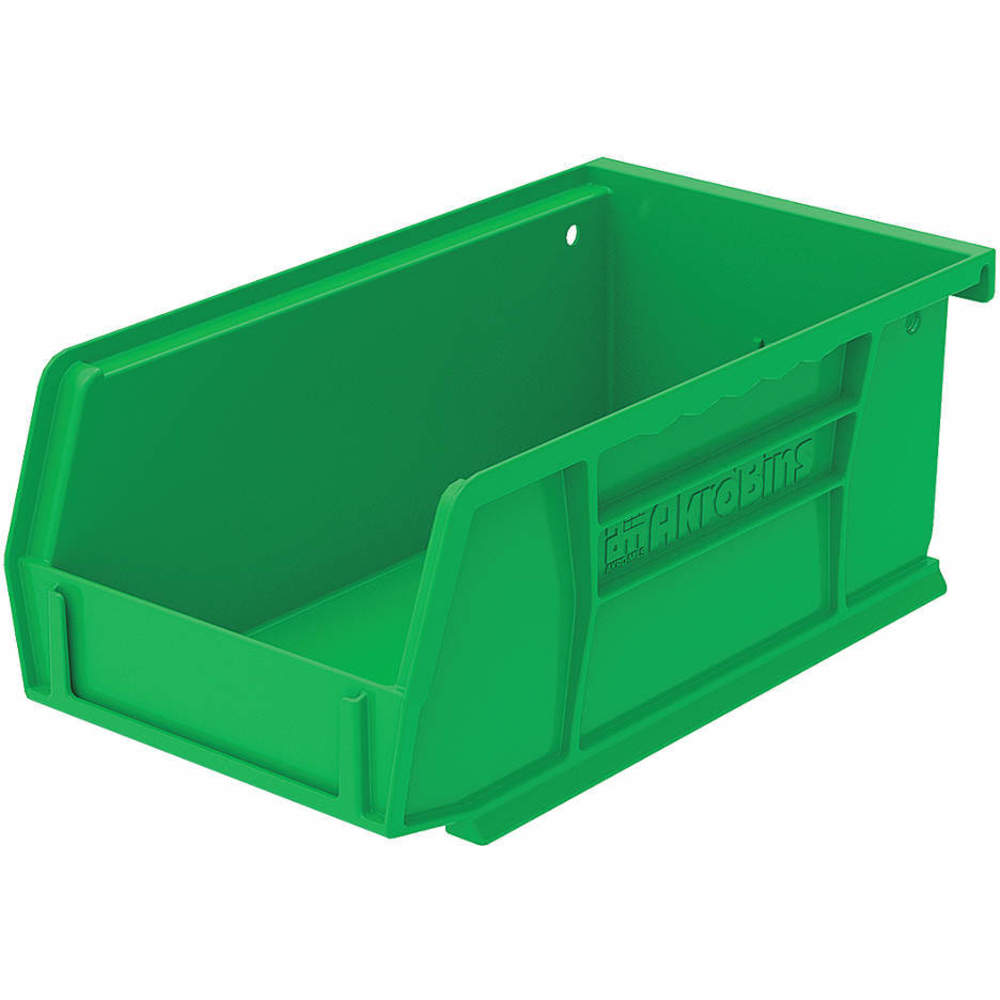 Hang/Stack Bin, 7-3/8 Inch Length, 4-1/8 Inch Width, 3 Inch Height, Green