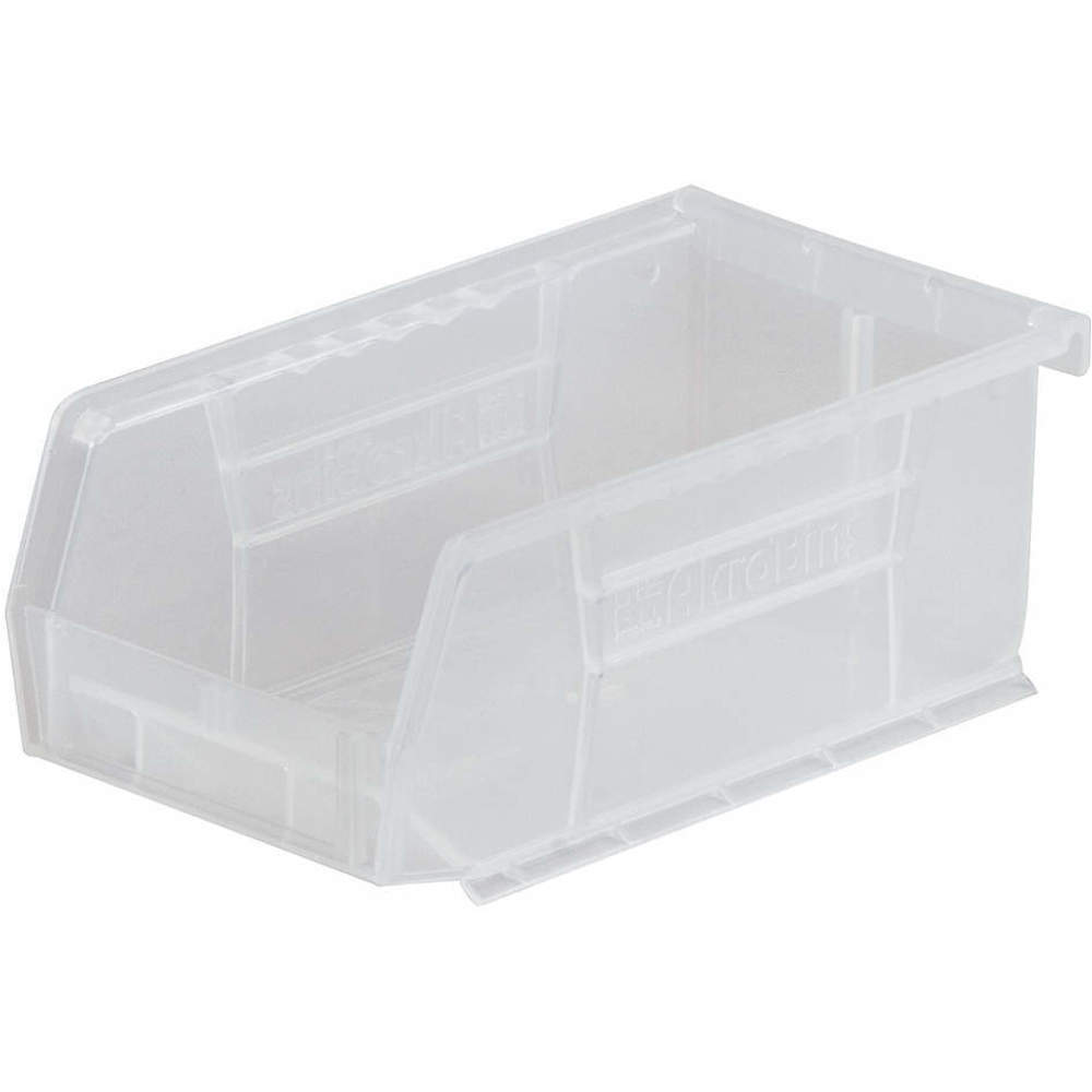 Hang/Stack Bin, 7 Inch Height, 8-1/4 Inch Width, 14-3/4 Inch Length, Clear