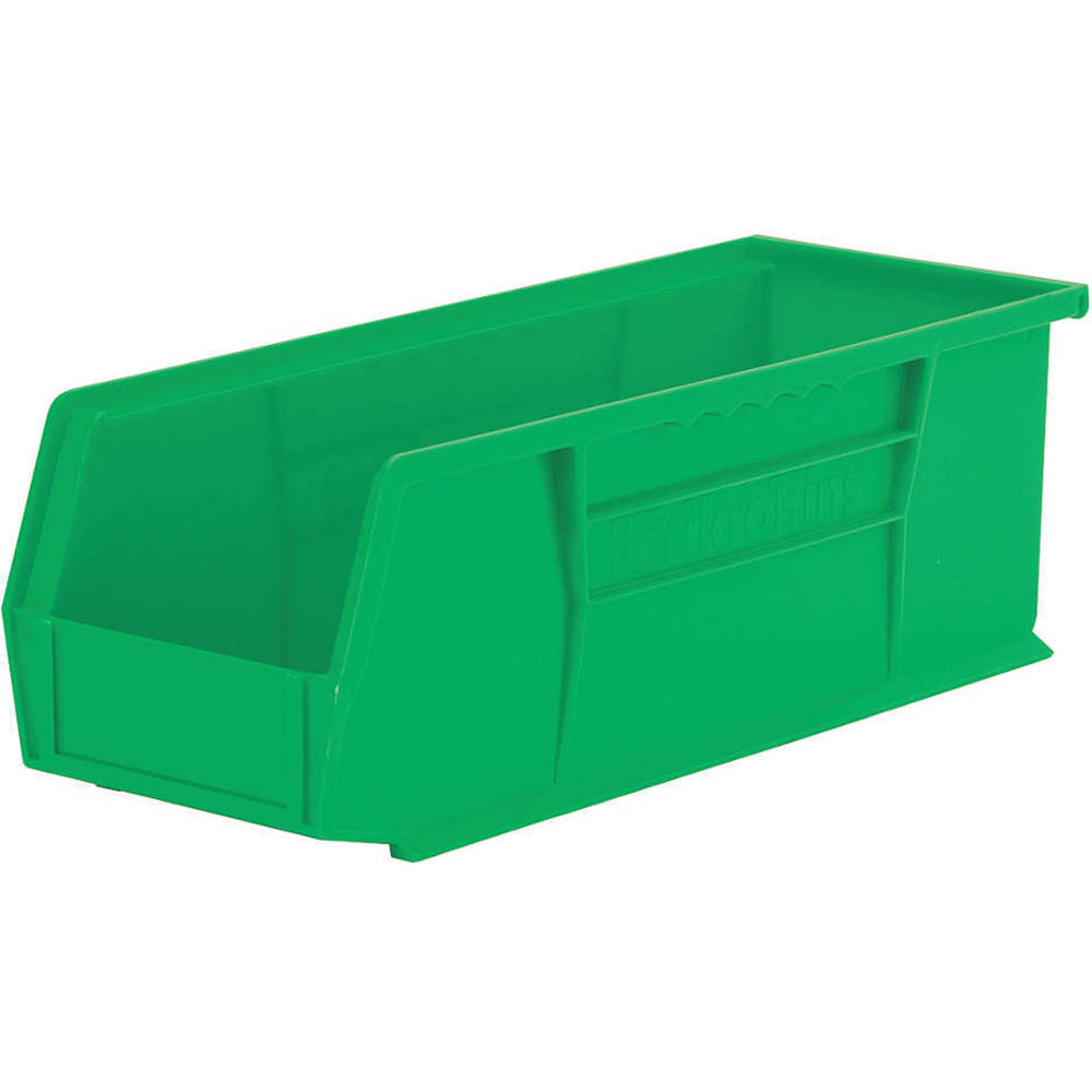 Hang/Stack Bin, 14-3/4 Inch Length, 5-1/2 Inch Width, 5 Inch Height, Green