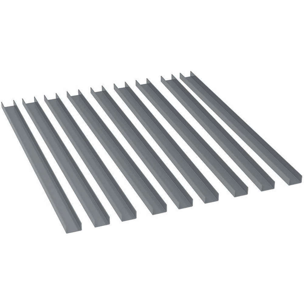 Bin Rail Accessory Kit, Gray, Steel