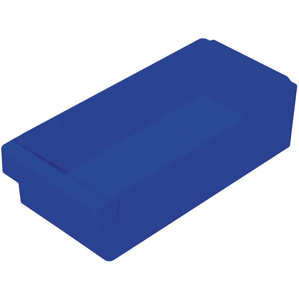 Drawer Bin, 18 Inch Length, 8-3/8 Inch Width, 4-5/8 Inch Height, Blue