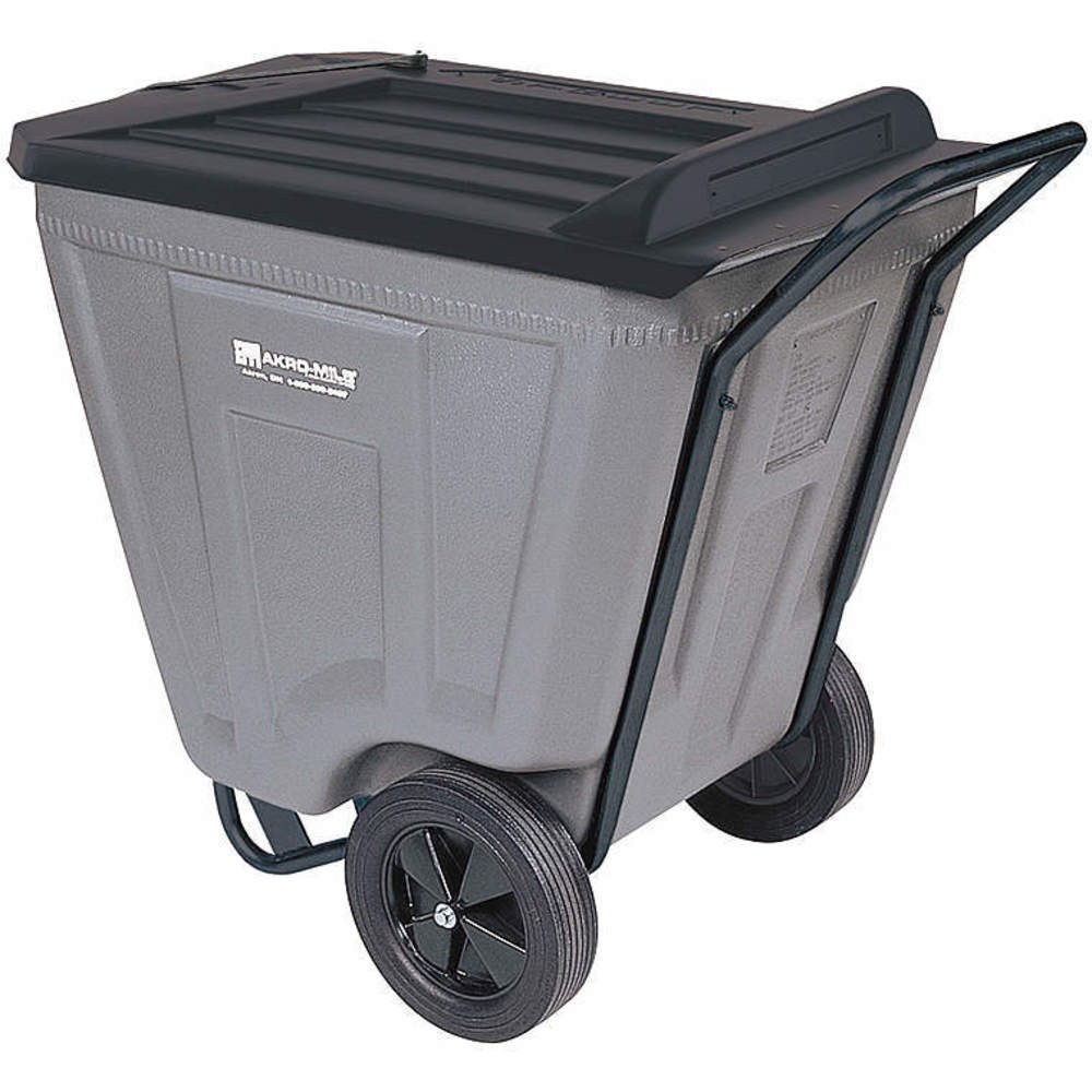 Polypropylene Cart, Medium Duty, 90 Gallon Capacity, Gray