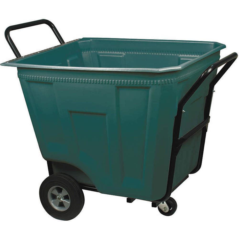 Polypropylene Cart, Heavy Duty, 90 Gallon Capacity, Green