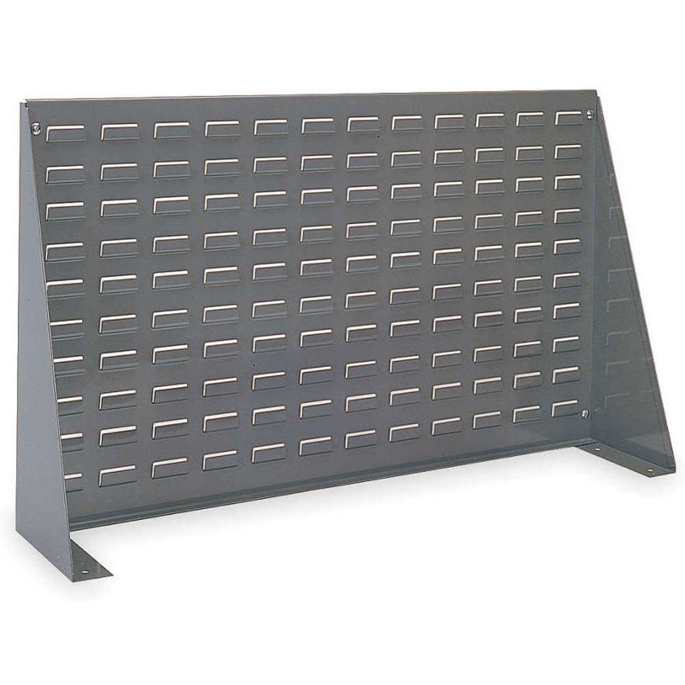 Louvered Bench Rack, 36 Inch Width, 8 Inch Length, 20 Inch Height, Gray