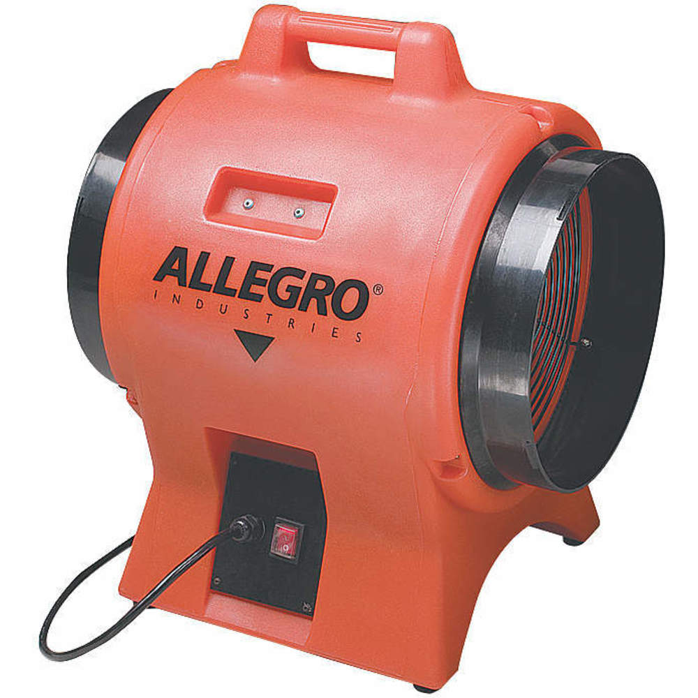 Confined Space Blower, Axial, 3425 RPM, 115V AC, 1 HP