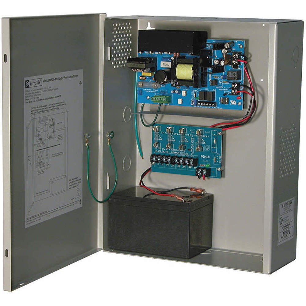ALTRONIX AL1012ULXPD4 Power Supply Charger, 4 Fused Outputs, 12VDC @ 10A | AD9KHX 4TEG6