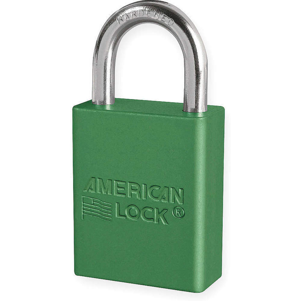 Lockout Padlock Keyed Different Green 1/4in. Diameter