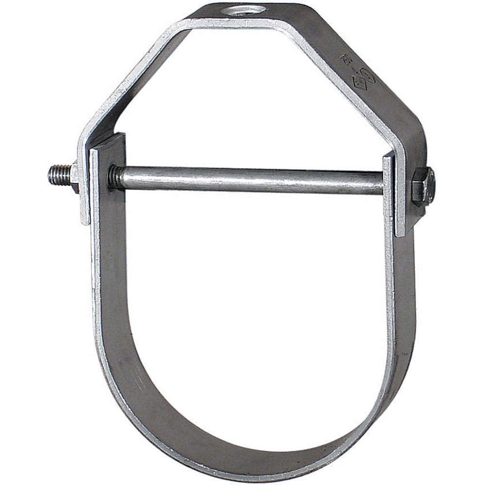 Adjustable Clevis Hanger, Carbon Steel, 1 1/4 Inch Pipe Size, Electro-Galvanized