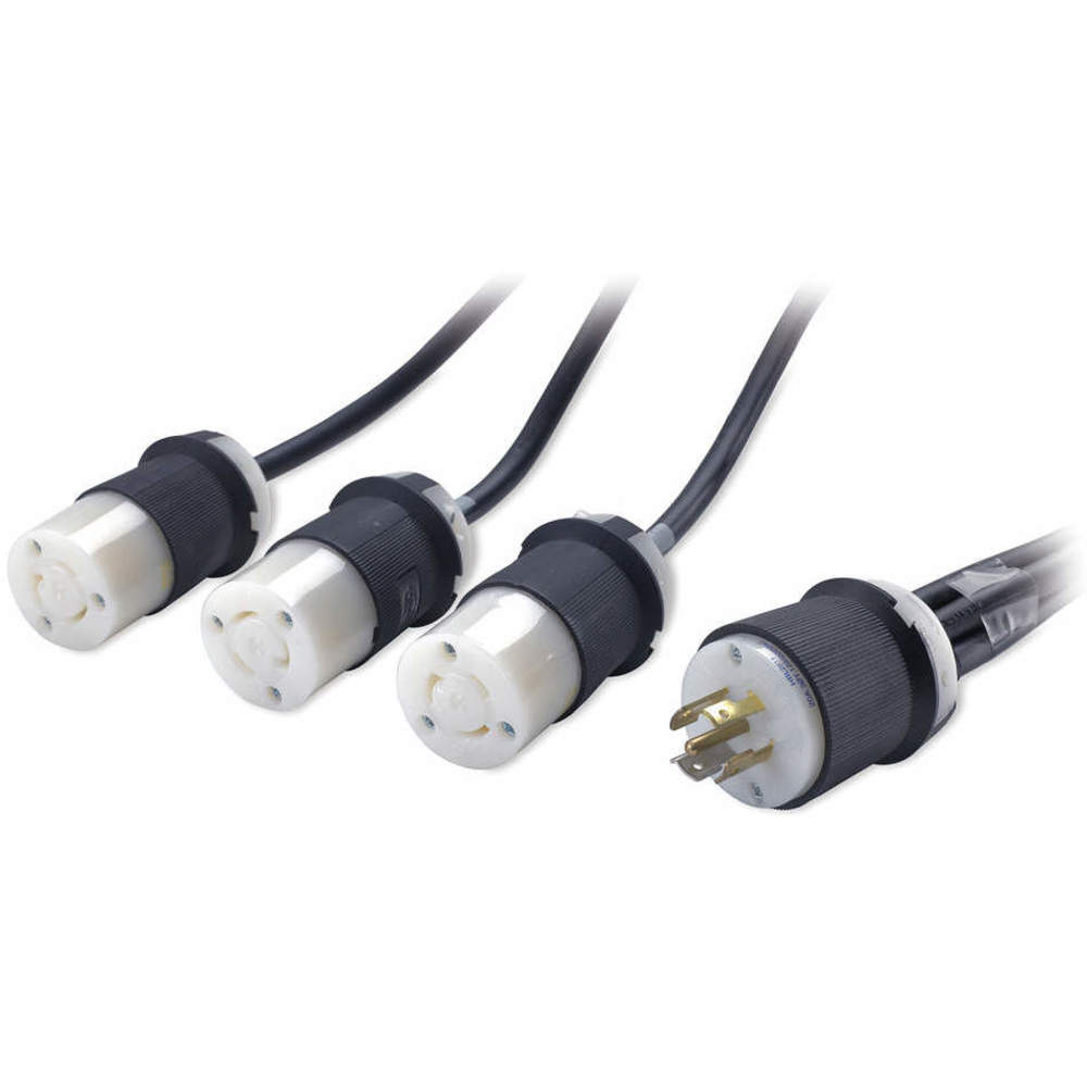 Splitter Cord 16a 2 4 6 Feet Black