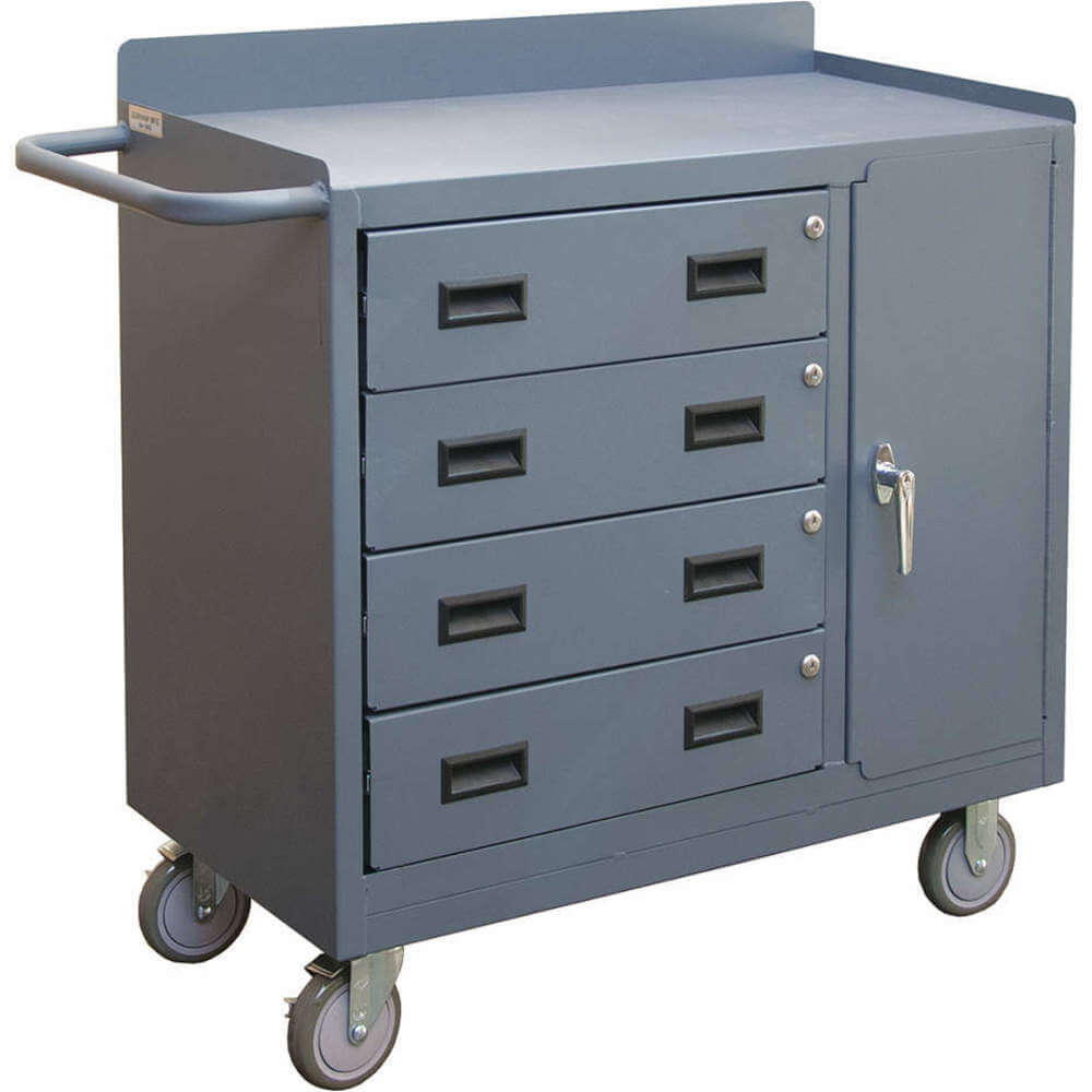DURHAM MANUFACTURING 2211A-LU-95 Mobile Bench Cabinet, 1 Adjustable Shelf, Size 18-1/4 x 42-1/8 x 36-3/8 Inch | AD6RKT 49Y081