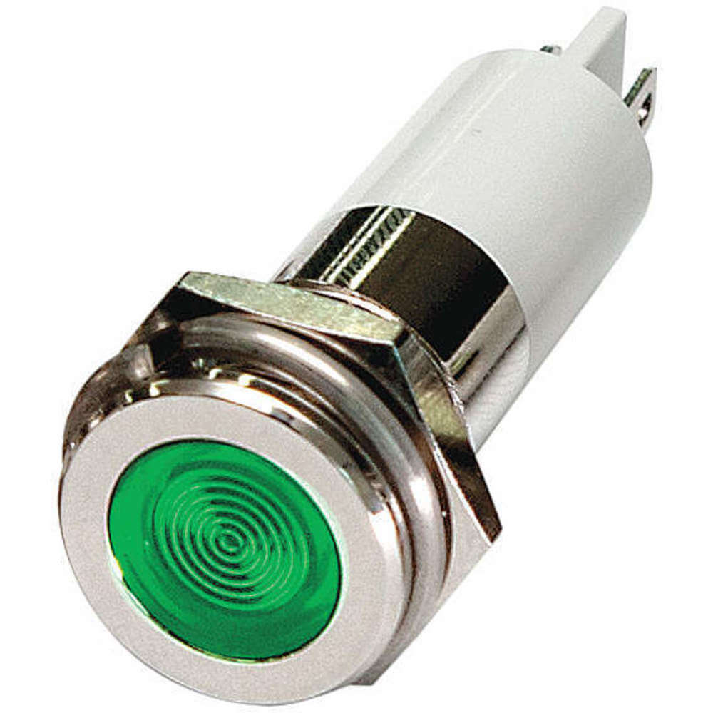 Flat Indicator Light Green 110vac