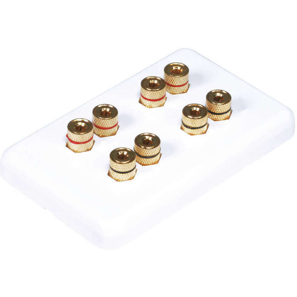 Audio/Visual Wallplate Banana Post 4 speaker White